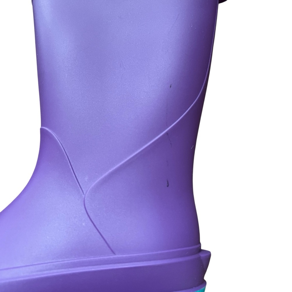 Cat & Jack Girls Purple Rain Boots Size 1 - Picture 7 of 13